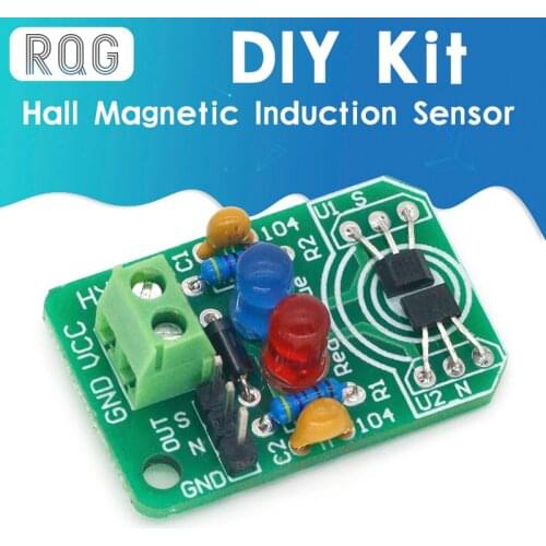 Hall magnetic Induction sensor magnetic detection pole resolver North and South detection module DIY learning kit