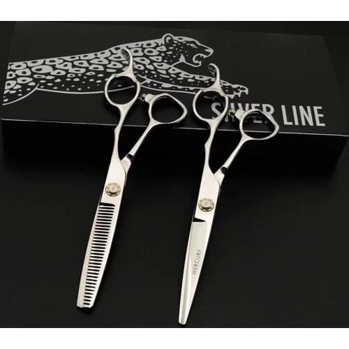 6 Professional Hair Salon Structure Scissors Set Cutting Barber Haircut Thinning Shear Scissors Hairdressing Hair Tools Scissors