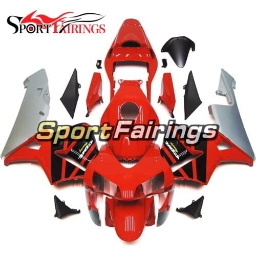 Full Injection Motorcycle Fairings For Honda CBR600RR F5 Year 03 04 2003 2004 ABS Fairing Kit Bodywork Cowling Racing Red Silver