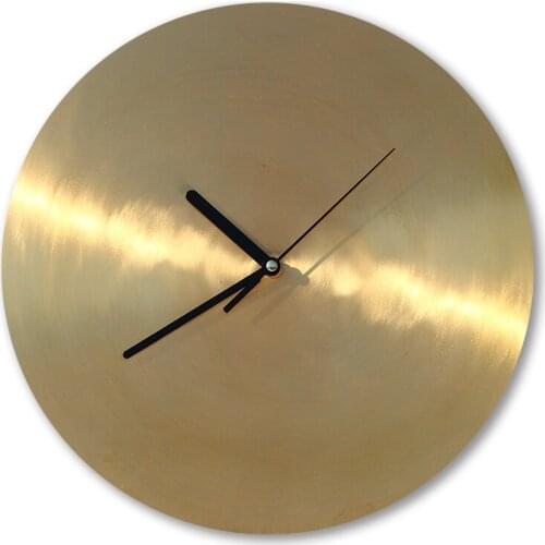 Creative Nordic Wall Clock Luxury Silent Metal Minimalist Vintage Wall Clock Copper Quartz Horloge Home Decoration AA50WC