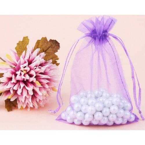 100pcs 15x10cm Organza Gift Bags with Drawstring Assorted Color Jewelry Pouches Wedding Party Christmas Favor Gift Bags