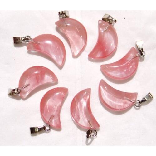 Natural stone Quartz Crystal Turquoises lapis opal tiger eye moon pendants for diy jewelry making necklace Accessories12pcs A3