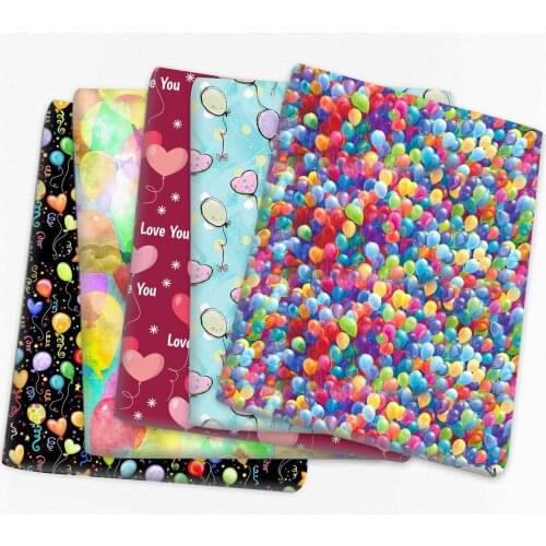 Polyester Cotton Fabric Patchwork Balloon Rainbow Tissue Kids Sewing Quilting Fabrics Needlework Material DIY,1Yc13900
