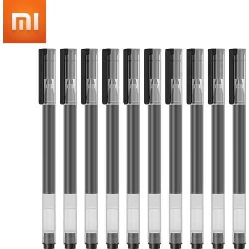 Xiaomi 10PCS Sign Pen 0.5mm Gel Pen Signing Pens Smooth Switzerland Refill Red Black Ink Pen Ballpoint Pen Super Durable Writing