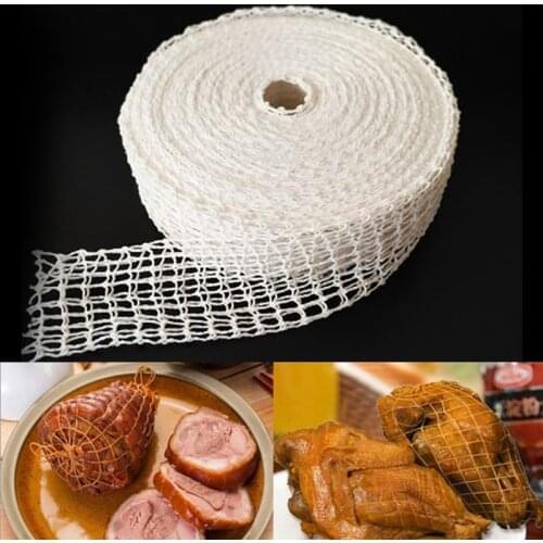 1/3m Cotton Meat Net Ham Sausage Net Butchers String Sausage Net Roll Hot Dog Net Sausage Packaging Tools Wholesale