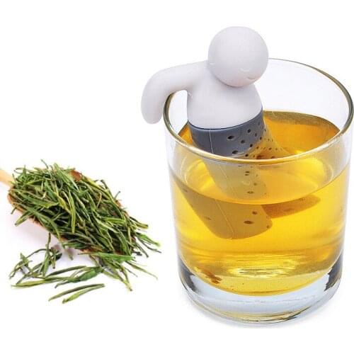 Food Grade Silicone Tea Strainer Mr. Tea Villain Shaped Tea Infuser Tea Bag Silicone Tea Maker Tea Strainer