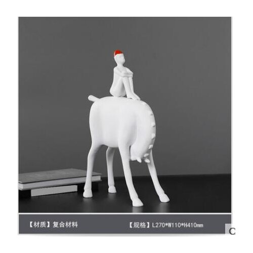 Sculpture horse herder ornaments MINIATURE FIGURINES CREATIVE ART ORNAMENTS DECORATIONS FOR HOME LIVING ROOM GARDEN DECORATION