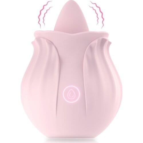 Nipple Clitoral Stimulation Egg Vibrators G Spot Clit Breast Massager Sex Toys Flower Shape Tongue Licking Vibrator for Women