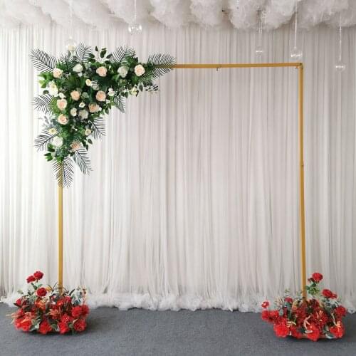 Wedding Arch Frame Hexagonal Iron Wedding Iron Square Wedding Birthday Arch Decoration Background Wrought Props Flower