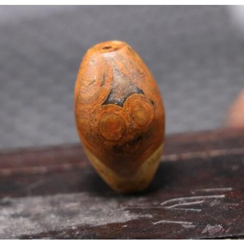 No.2117D04 Big Treasure Talisman Magic Energy For Healing Tibetan old Agate Natural Eyes Meng dZi Bead Amulet FR timestown