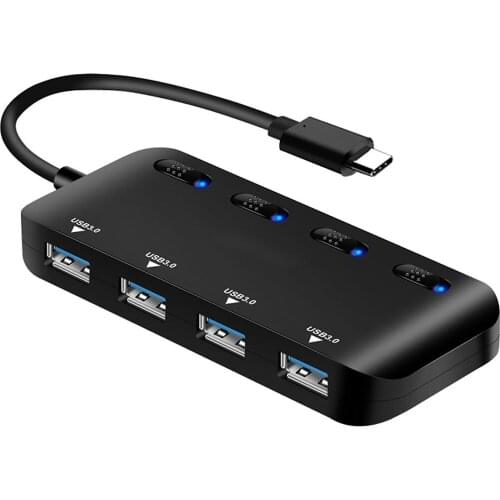 High Speed Type-C/USB3.0 HUB Multi USB Splitter 4 Ports Expander Multiple USB Expander Computer Accessories For Laptop PC