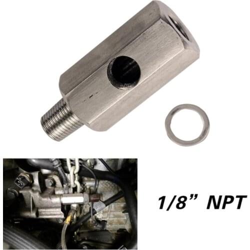 1/8'' BSPT Oil Pressure Sensor Tee to NPT Adapter Turbo Supply Feed Line Gauge BX101748