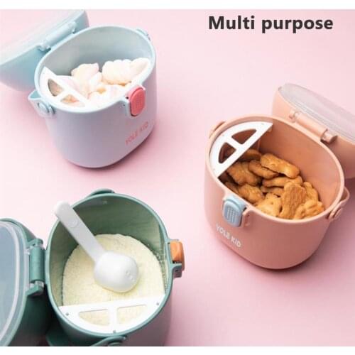 1 Set 450ml High Capacity Baby Milk Powder Container Container Baby Food Storage Box Portable Baby Milk Box Powder Dispenser