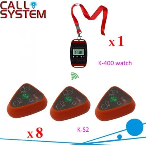 1set of 1 watch clock 8 bell buzzer wireless equipment Restaurant customer pager system