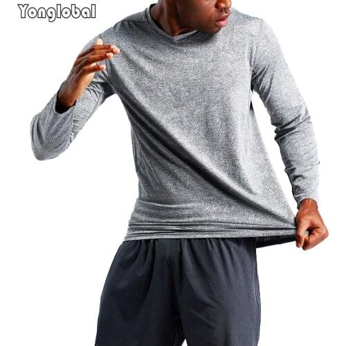 2021 Mens Fashion Black Cycling T-shirts for Running Compression Sports Shirt Male Basketball Suits Fitness Long Sleeve Blouse