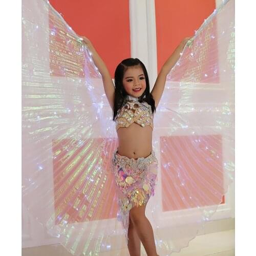 2x LED Isis Belly Dance Luminous Performances Dancing Prop Egypt Wings