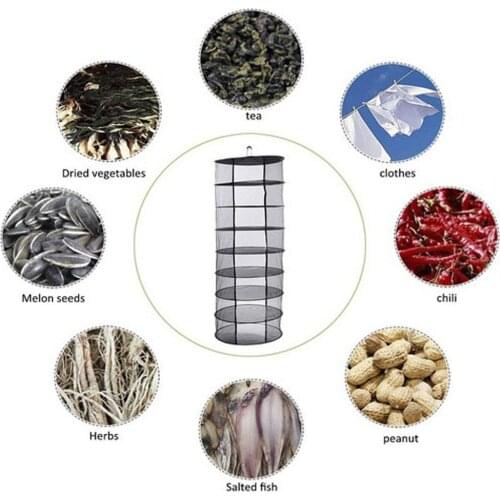3pcs Large Dry Net Dry Net Drying Rack Hydroponics Grow Herb Tent 8Layer