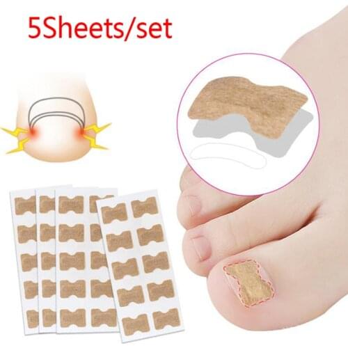 50Pc/5sheet Fixer Paronychia Recover Toenail Elastic Patch Corrector Nail Art Ingrown Correction Sticker Foot Care Pedicure Tool