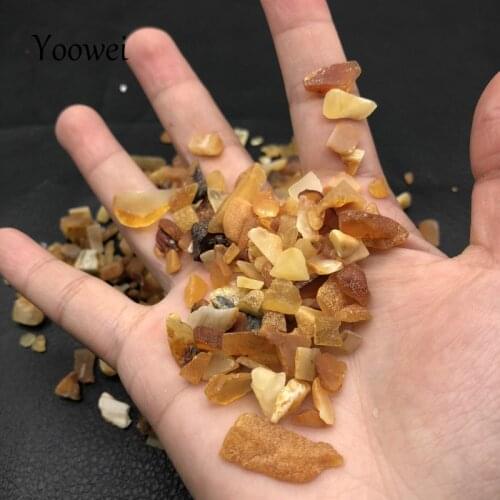 Yoowei 500g Irregular Amber Beads for Healing Original Chips Stone Rare Baltic Natural Amber Beads Pillow Making for Good Sleep