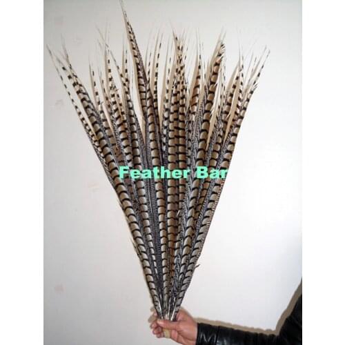 Free Shipping 90-100cm 100-110cm 50pcs natural Color copper chicken side tail Pheasant tail Feather
