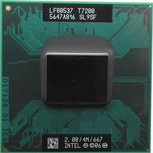 FREE SHIPPING CPU T7200 (4M Cache,2.0GHz,667MHz FSB) SL9SF Official version scrattered pieces