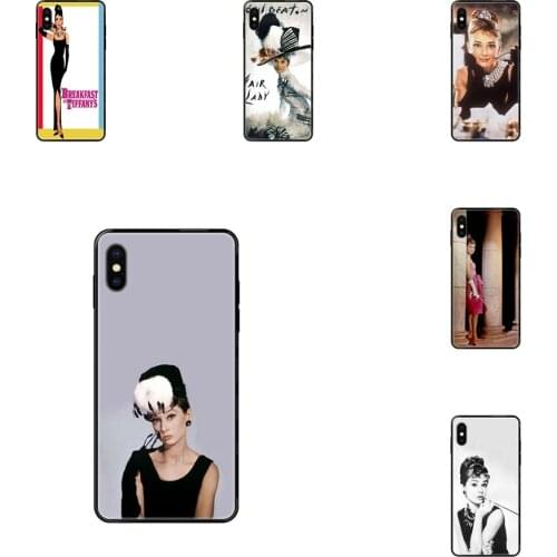 Black Soft TPU Phone Cover Case For iPhone 11 12 Pro 5 5S SE 5C 6 6S 7 8 X 10 XR XS Plus Max Audrey Hepburn Wear Tiffany Fiyat