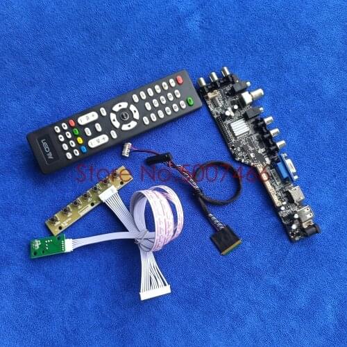For B156XW02 V.3/V.4/V.6/V.7 DVB digital panel 1366*768 LVDS 40-Pin universal VGA USB AV TV 3663 LCD Controller board Kit