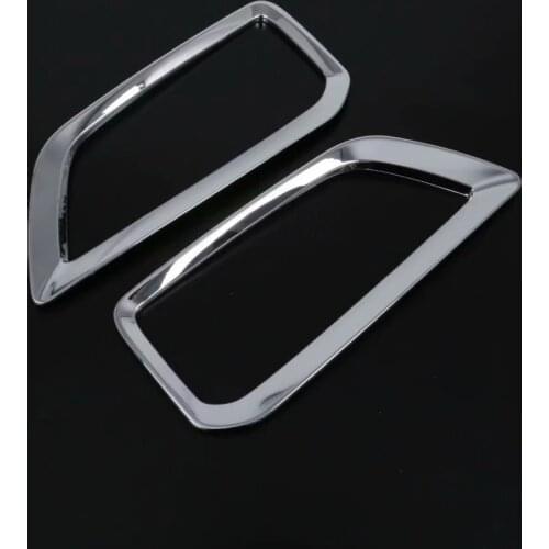 For Hyundai Kona Encino Kauai 2017-2019 2020 Chrome Front Fog Light Lamp Foglight Cover Trim Bezel Garnish Molding Insert