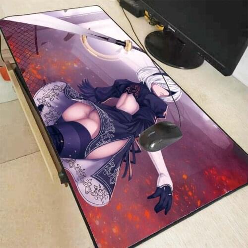 NieR Automata Anime Girl Gaming Mouse Pad Lockedge Mouse Mat for Laptop Computer Keyboard Pad Desk Pad for Mousepad
