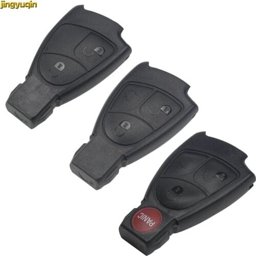 Jingyuqin Remote Car Key Shell FOB for Mercedes Benz B C E ML S CLK CL Smart Key Case Cover 2/3/4 Buttons Replacement