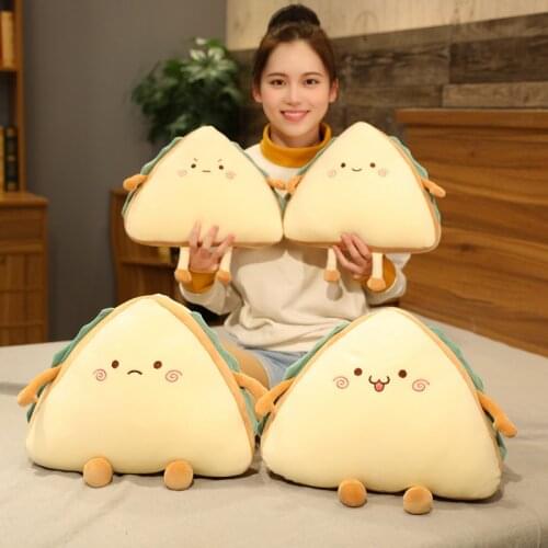 30/40/60cm Creative Kawaii Food Bread Plush Toys Stuffed Soft Cake Toast Doll Nap Sleep Pillow Sofa Bed Cushion Funny Kids Gift