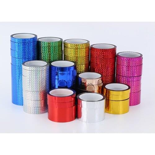 5pcs Laser Foil Tape Masking Tape Quality Stationery Diy Scrapbooking Photo Album 10m Decoration Tape For School and Office Tool