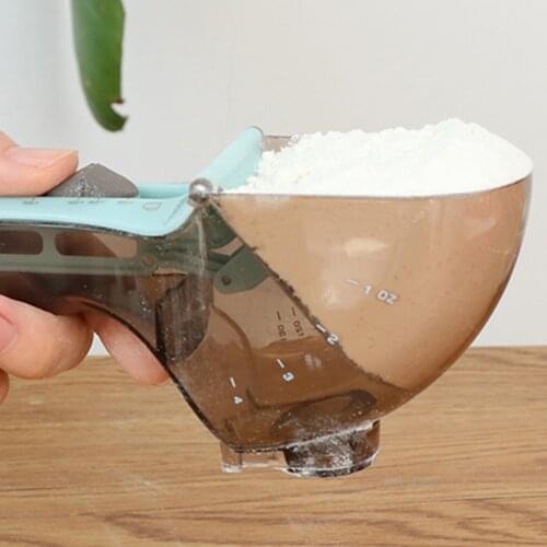 Multifunctional Adjustable Measuring Spoons Plastic Powder Liquid Ingredients Measuring Tablespoons