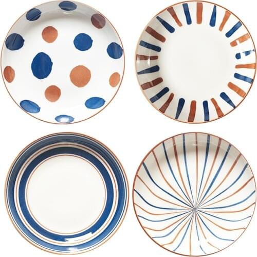 Creative Unique Dinner Plates Western Modern Nordic Breakfast Dinner Plates Porcelain Home Geschirr Set Home Accessories EI50TZ