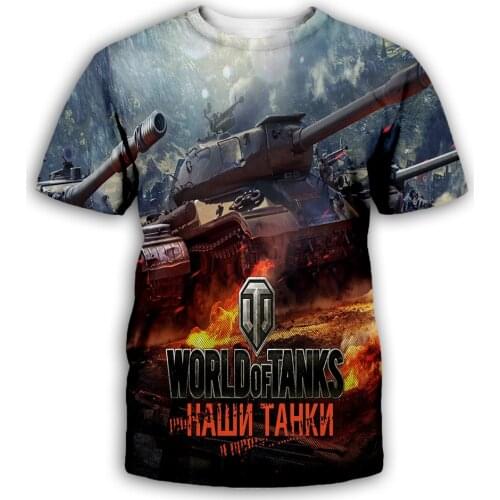 Tessffel Newest Hot Games World of Tanks Funny NewFashion 3DPrint Streetwear Summer Casual Short sleeve T-Shirts Mens/Womens A2