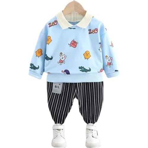 New Spring Autumn Baby Girls Clothes Children Boys Cotton Fashion T-Shirt Pants 2Pcs/Sets Toddler Active Costume Kids Sportswear