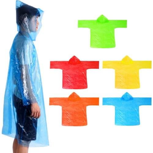 Disposable Waterproof Raincoat Hooded Rain Cover Rain Coat with Storage Bag