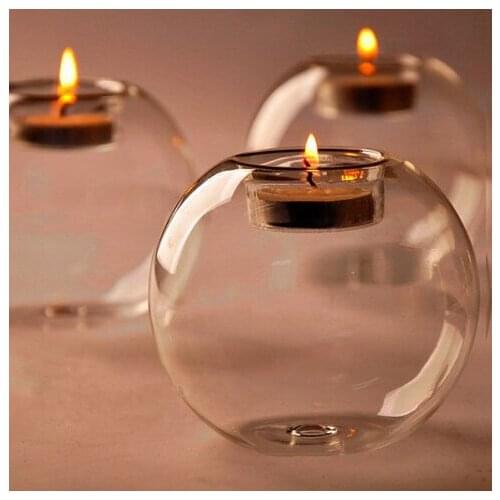 Glass Ball Candle Holders Vintage Crystal Candelabras Party Wedding Fashion Candlestand Party Wedding Home Decoration DF50CH