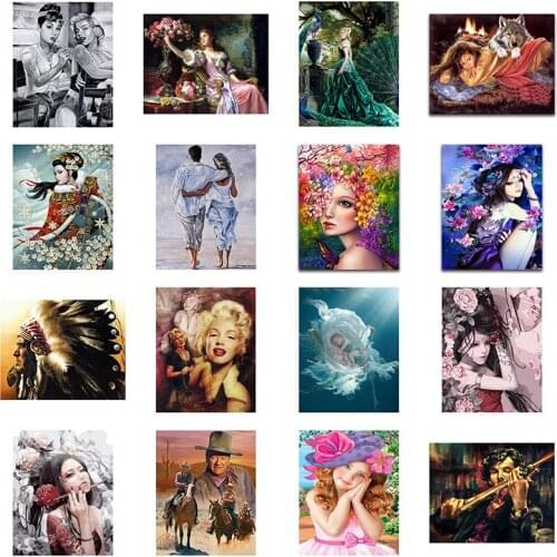 Full Square Diamond embroidery portrait Full Round Diamond mosaic beauty 5D DIY Diamond painting Cross stitch religion Buddha