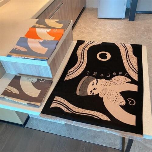 Luxury brand Winter Scarf Women Soft Cashmere Warm Pashmina Cool Cat Print Scarves Wraps Thick Long Shawls Bufanda Stoles Hijab