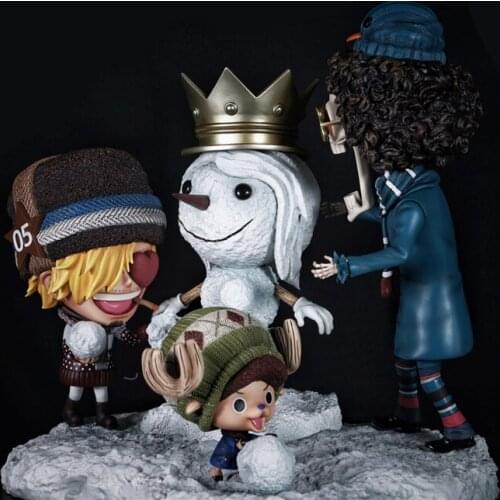 Statue ONE PIECE SH Snowman Sanji BROOK Chopper Limit GK Resin Statue Action Figure Collection Model Toys Y2036