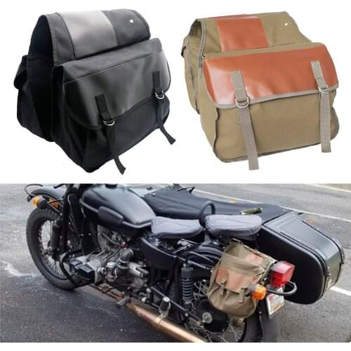 Universal Motorcycle bag Travel Bag Canvas Bag Waterproof SaddleBag Luggage Bags For Sportster XL883 1200 for Honda For KAWASAKI