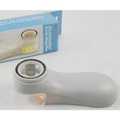 8X Zoom Adjustable Light Illuminated LED Repair Magnifier Drawing Lupa Stamp Collection Magnifying Glass with Lamp Scale 0.1mm