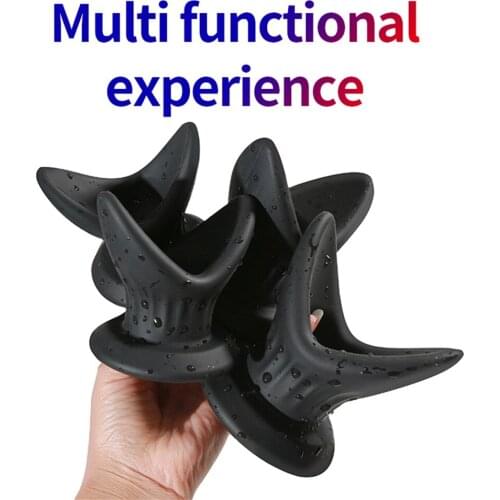 V-shaped Silicone Hollow Anal Plug Masturbation Dildo Butt Plug Anal Dilator Vagina Speculum Enema Expander Sex Toys Women Men