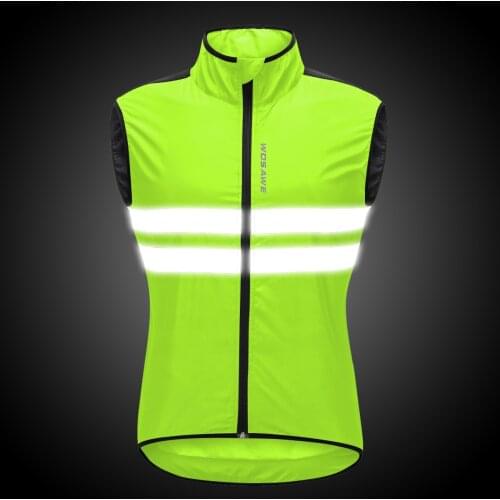 WOSAWE Reflective Motorcycle Vest Windproof Motocross moto High Visibility Safety Vest Waterproof Lightweight short sleeves