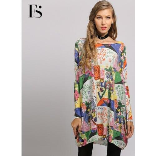 Female Autumn Casual Pullovers Cartoon Batwing Women Sweater Solid Color Off Shoulder Long Sleeve Loose Knitwear