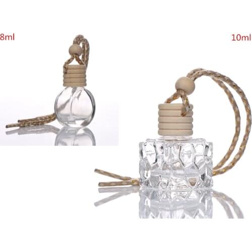 1pc 8ml/10ml Car Perfume Pendant Hanging Bottle Perfume Bottle Car Air Freshener Diffuser Automobiles Ornaments