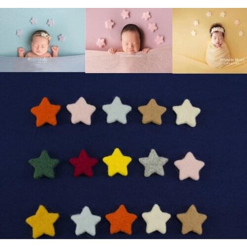 5pcs/set Newborn Photography Props Photo Props Baby Handmade Wool Stars Doll Photography Studio Accessories