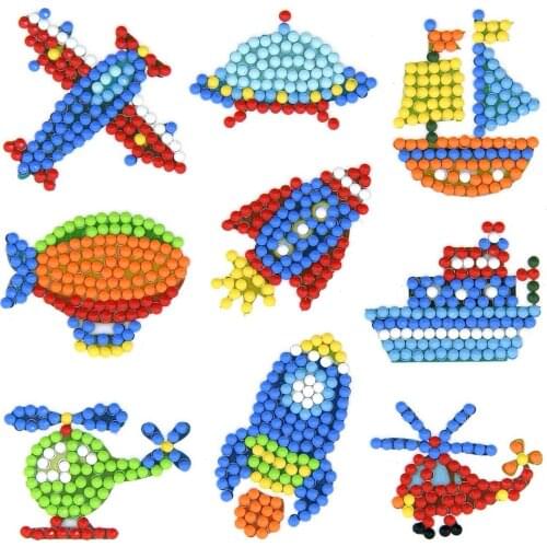 5D DIY Cruise Rocket Diamond Painting Stickers Kits for Kids Cartoon Diamond Embroidery Refrigerator Stickers For Children