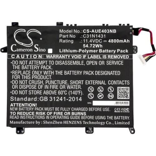 Cameron Sino 4800mAh Battery for Asus Eee Book E403S Eee Book E403SA Eee PC E403S Eee PC E403SA VivoBook E403NA,0B200-01600000